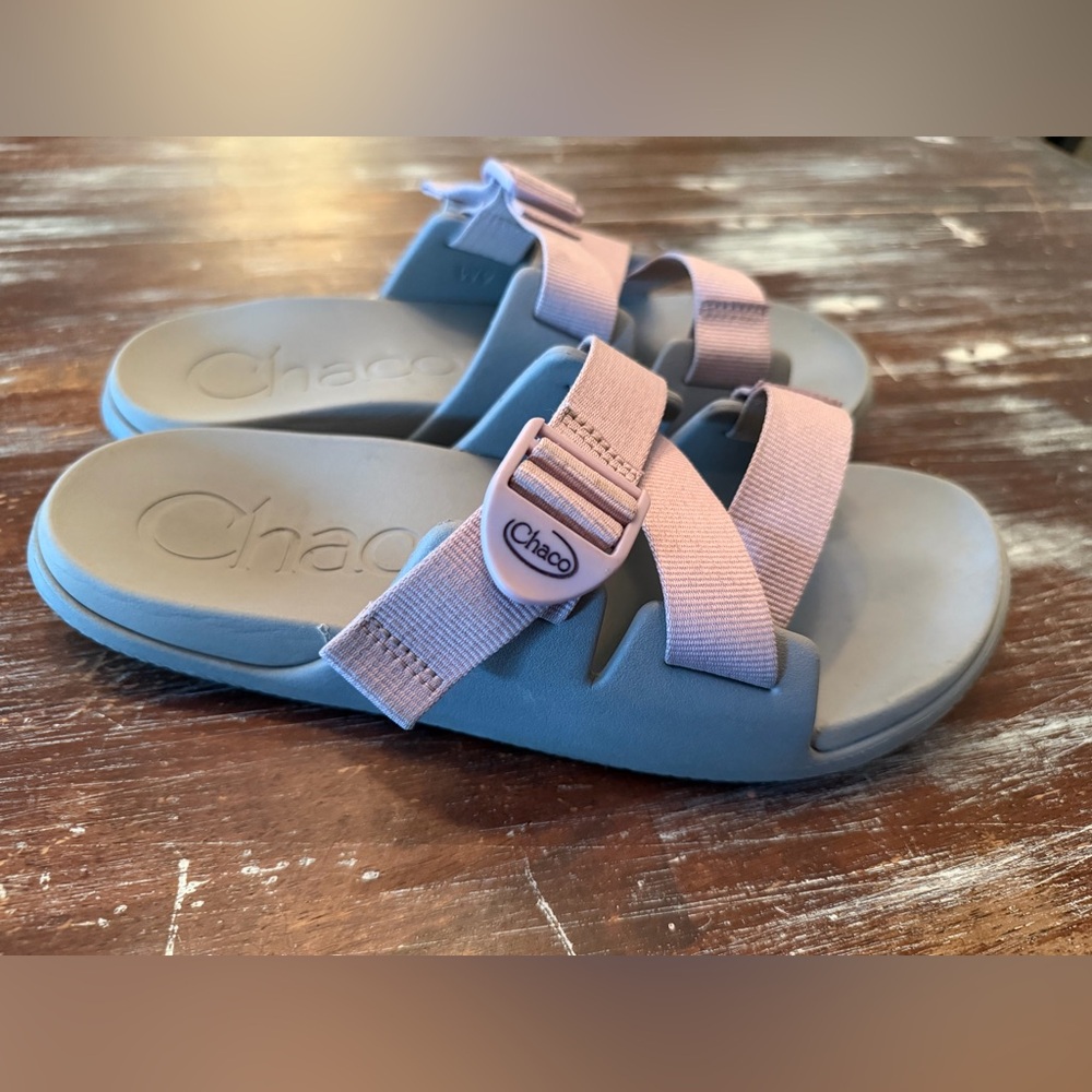 Chaco Lavender and Slate Sandals